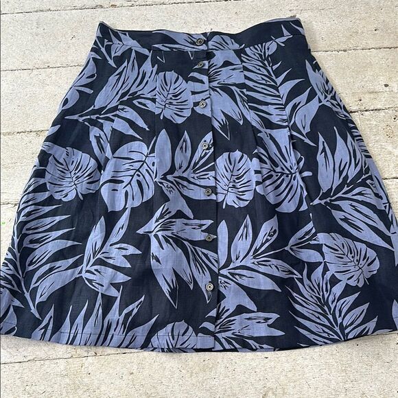 Brooks Brothers Linen NWT Leaf Print Skirt Size 6 - Picture 1 of 5